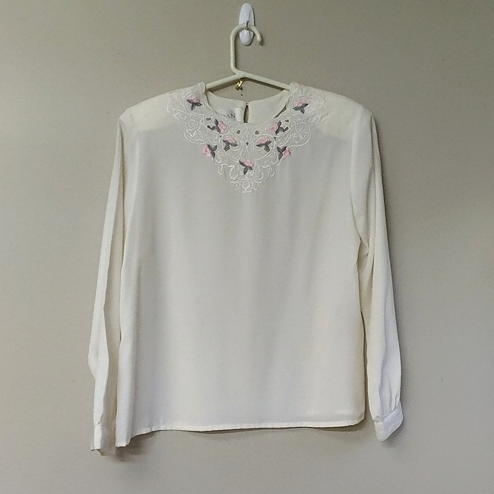 Vintage JORDAN White Blouse